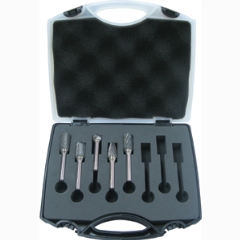 UNIKUT 5PC CARBIDE BURR SET - 1/2IN HEAD DIA. DC/AC